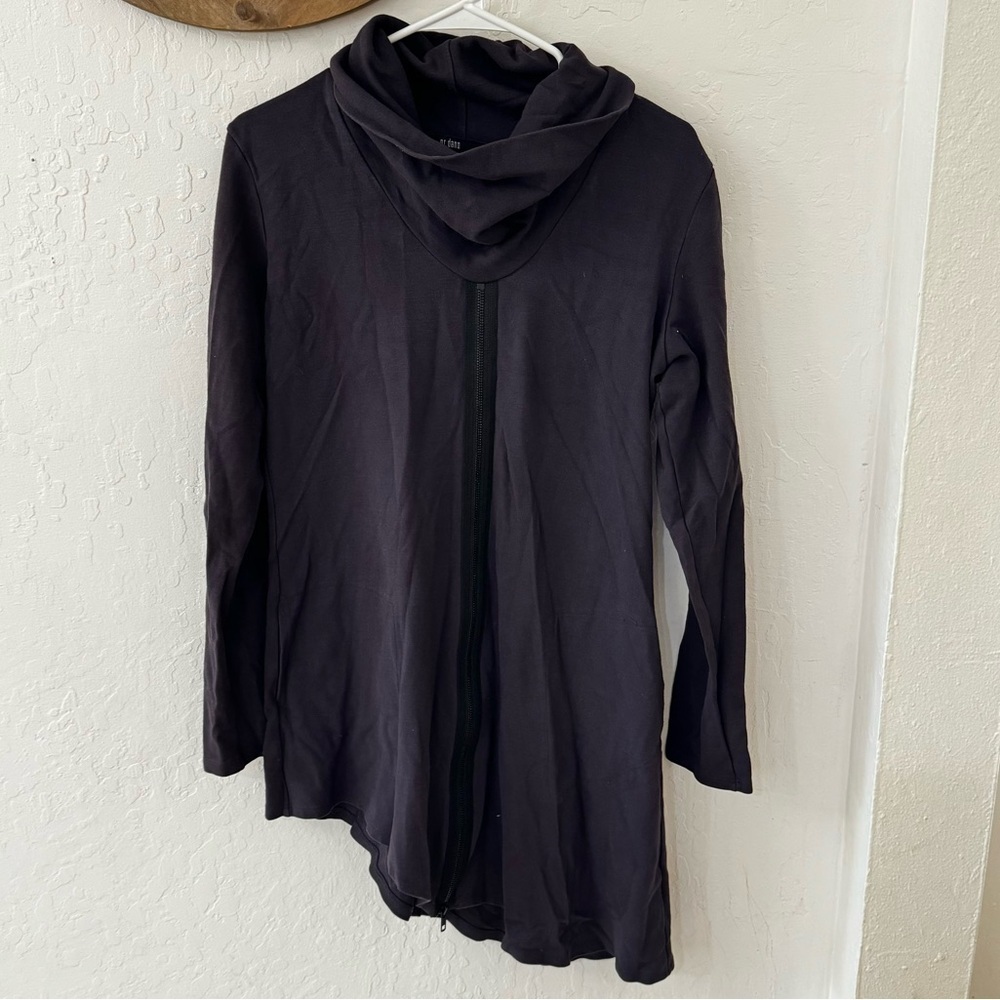 gr. dano purple Rayon Blend Bias Cut Asymmetric Hem Full Zip Jacket L - Picture 1 of 10